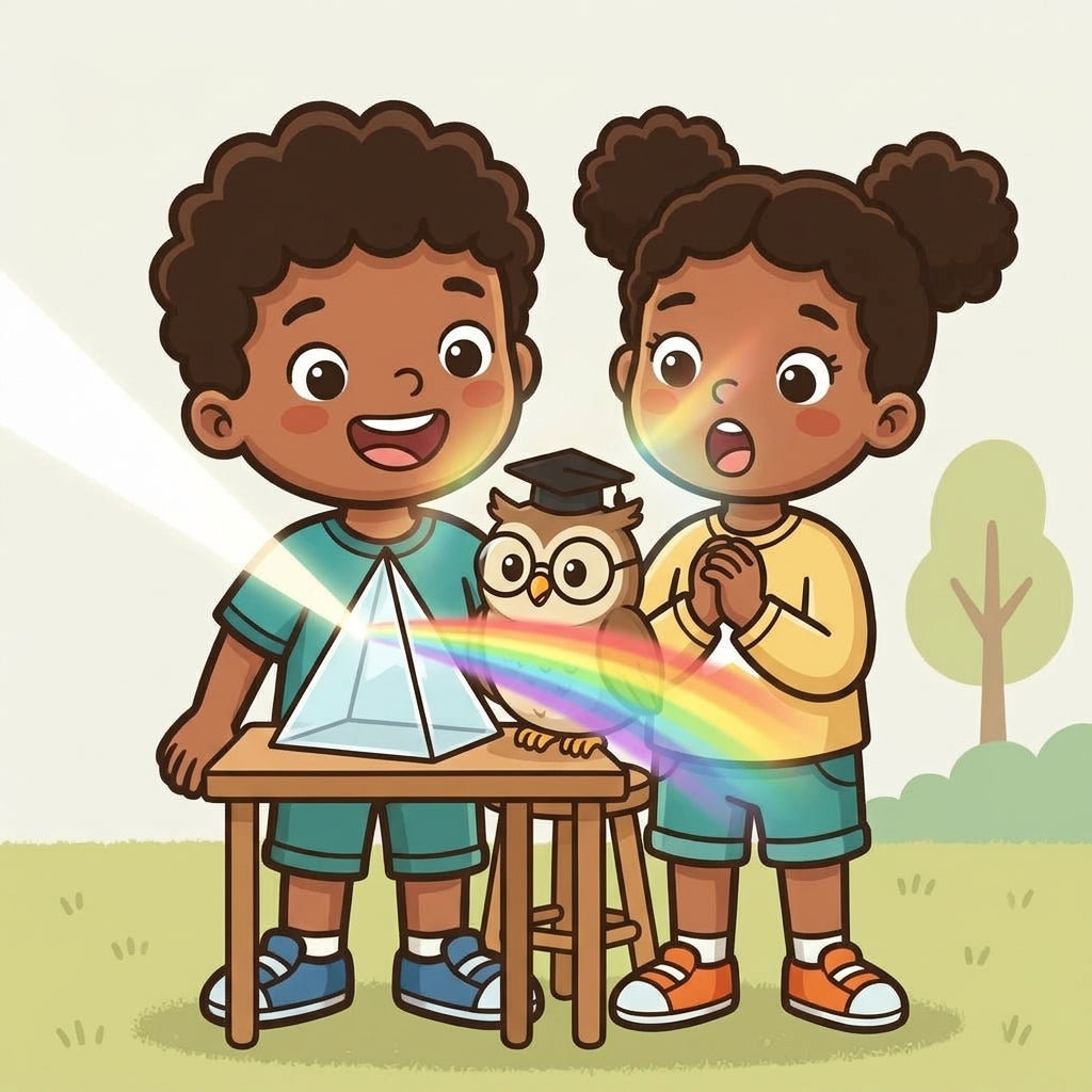 Oliver's prism experiment from Milo & Mila's Adventures