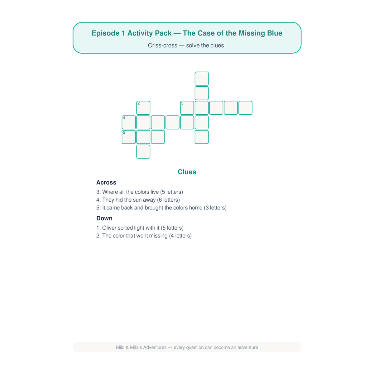 The Case of the Missing Blue — Coloring & Activity Book